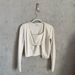ARITZIA CARDI & CROP SET